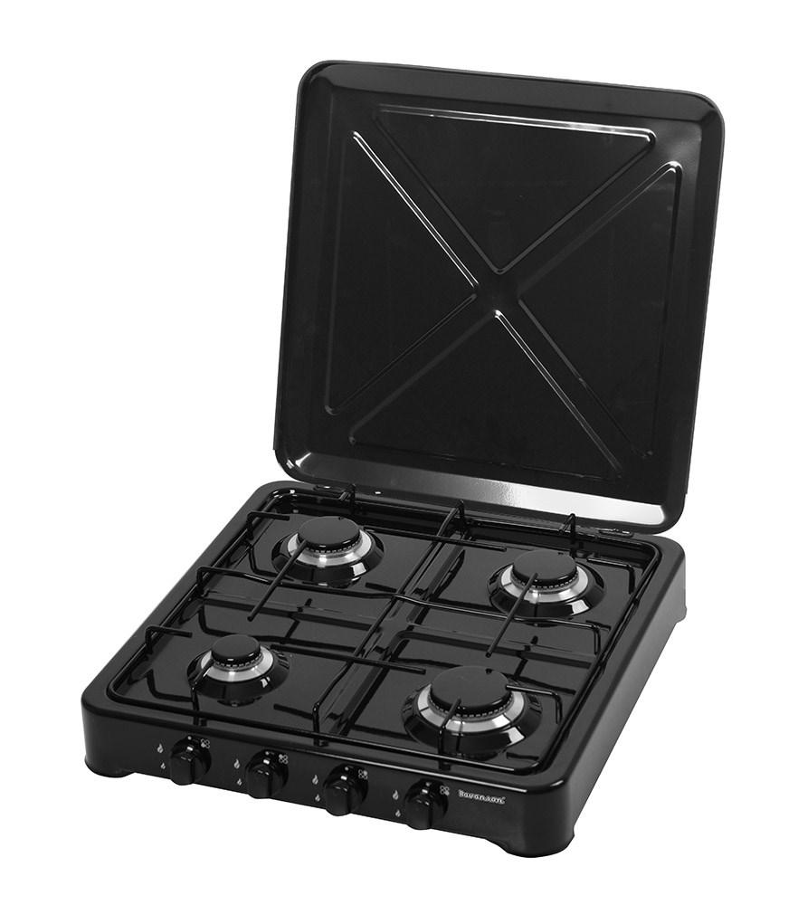 Gasbordkomfur Ravanson K-04TB - 4 kogezoner, sort billede