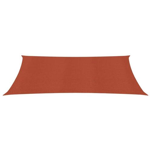 Solsejl 5x8 m 160 g/m² HDPE terrakotta