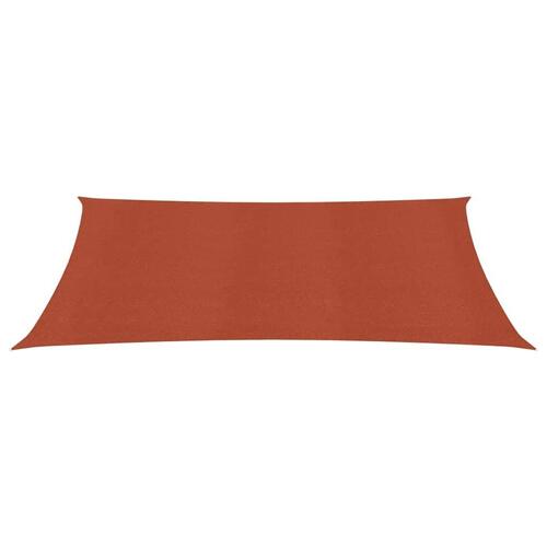 Solsejl 6x7 m 160 g/m² HDPE terrakotta