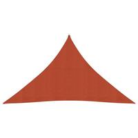 Solsejl 3,5x3,5x4,9 m 160 g/m² HDPE terrakotta