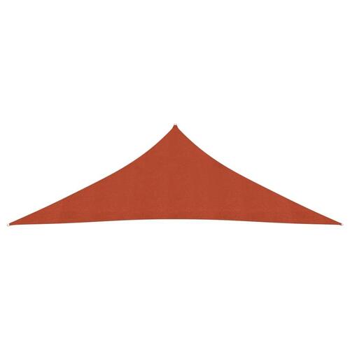 Solsejl 3,5x3,5x4,9 m 160 g/m² HDPE terrakotta