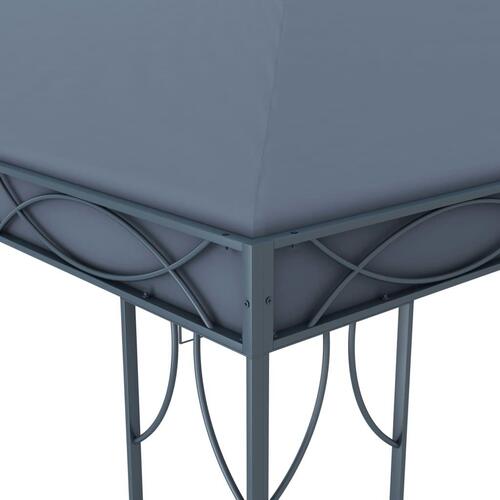 Pavillon med LED-lyskæder 300x300 cm antracitgrå