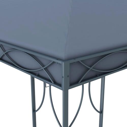 Pavillon med LED-lyskæder 400x300 cm antracitgrå