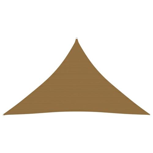 Solsejl 160 g/m² 3,5x3,5x4,9 m HDPE gråbrun