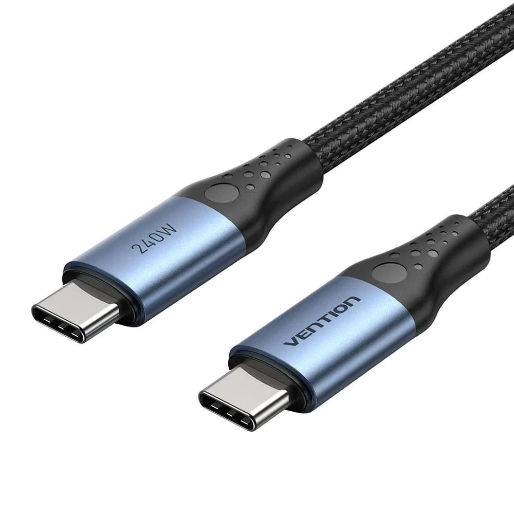 Vention USB-C til USB-C kabel 1,5 m - 240 W, 5 A, USB 2.0 - Sort billede
