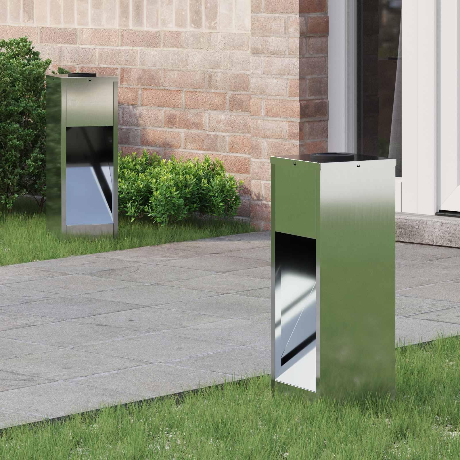 Solar Led Sti Lys 2 stk Galvaniseret Galvaniseret billede
