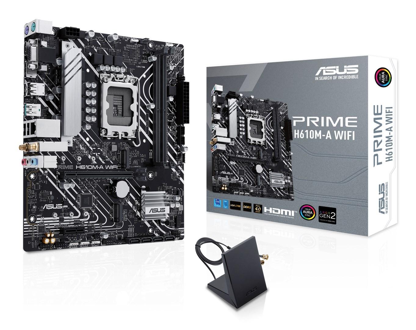 ASUS Prime H610M-A WiFi - Intel H610, LGA 1700, micro-ATX bundkort