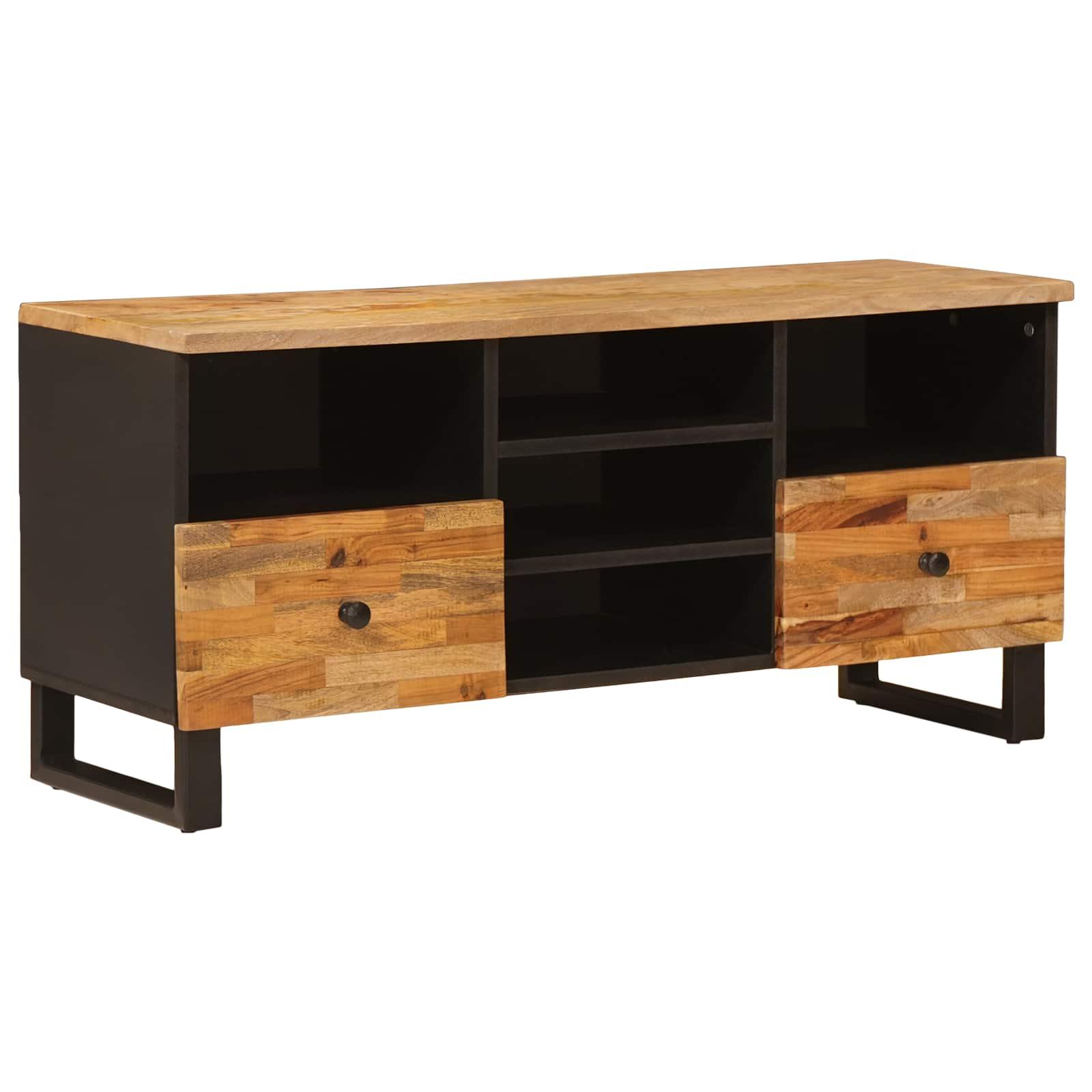 TV-skab Corona Brun 100 x 33,5 x 46 cm Massivt mangotræ billede
