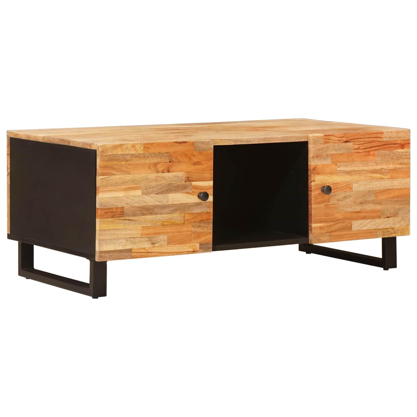 Sofabord Brun 108 x 58 x 14 cm Massivt mangotræ billede