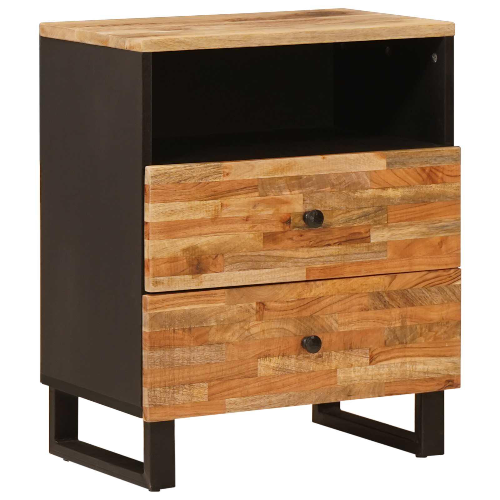 Sengekabinett Brun 58 x 36,5 x 21 cm Massivt mangotræ billede