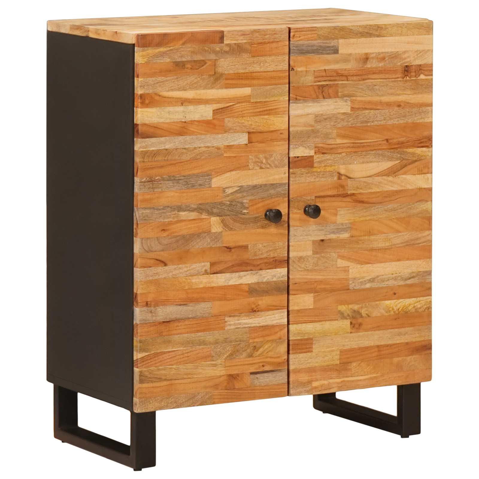 Opbevarings Sidebord Brun 60 x 33,5 x 75 cm Massivt mangotræ billede