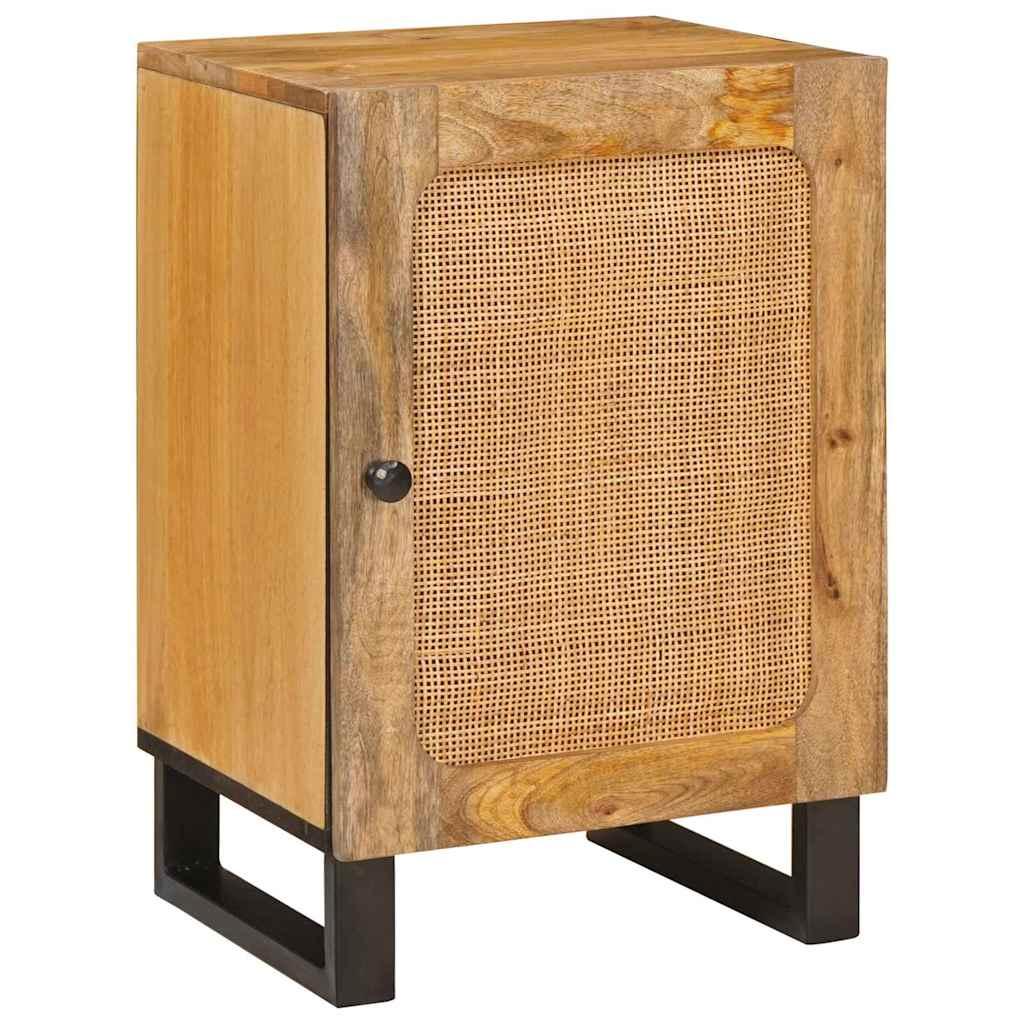 Badeværelsesskab med dør Brun 38 x 33 x 58 cm Massivt mangotræ billede