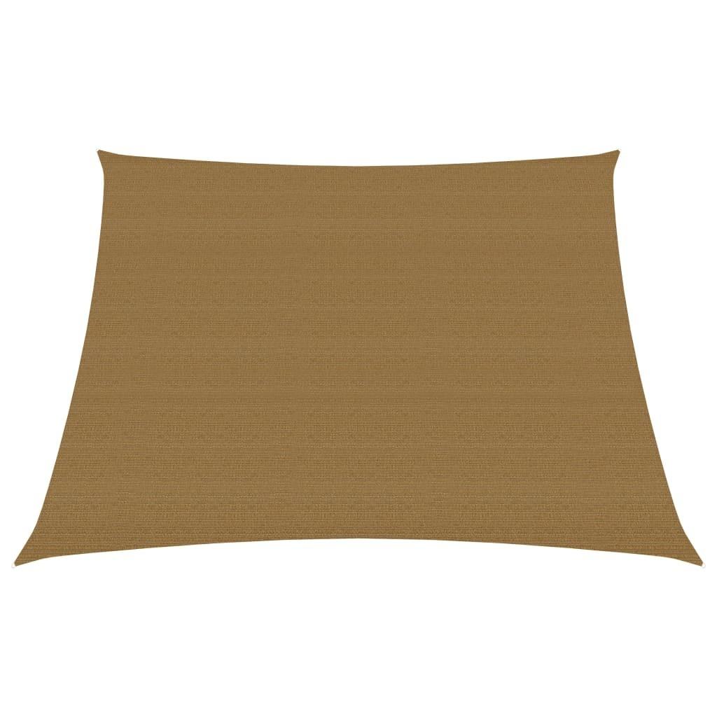 Solsejl 160 g/m² 4/5x3 m HDPE gråbrun