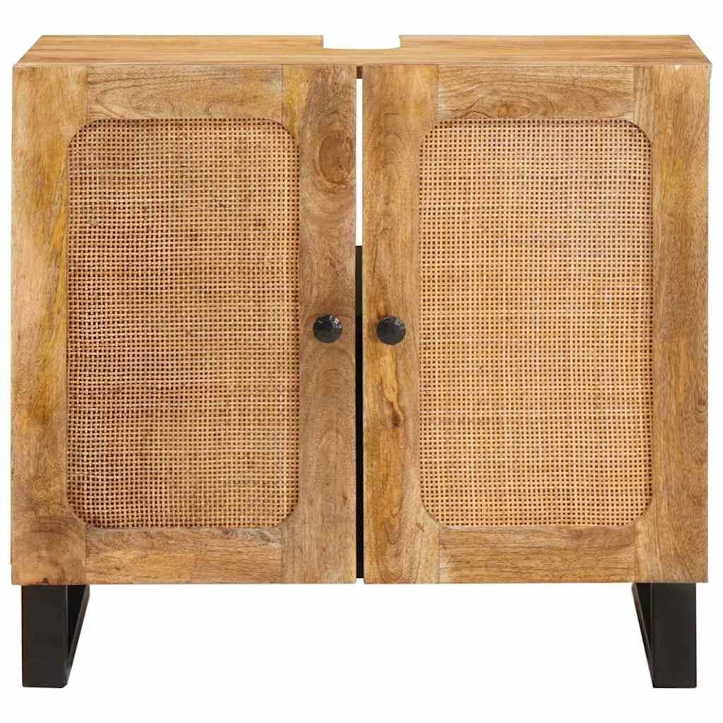 Badeværelsesskabsunder Brun 62 x 33 x 58 cm Massivt mangotræ billede