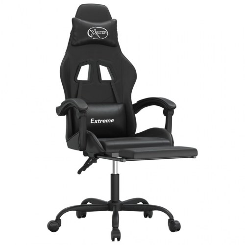 Gamingstol med fodstøtte og massagepunkt - sort