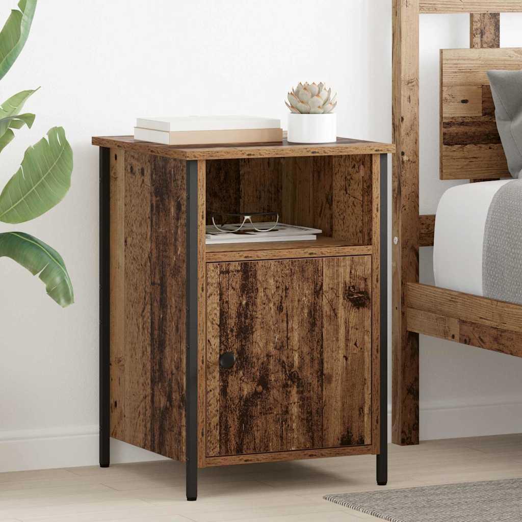 Natskab 2 stk Gammelt træ 40 x 42 x 60 cm Konstrueret træ billede