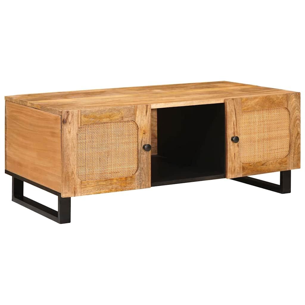 Sofabord Naturfarvet 100 x 54 x 40 cm Massivt mangotræ billede