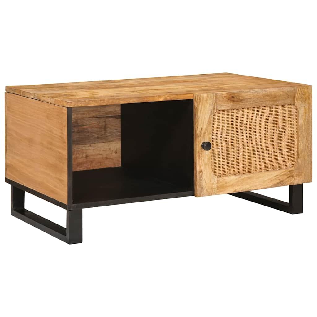 Sofabord Naturfarvet 80 x 50 x 40 cm Massivt mangotræ billede