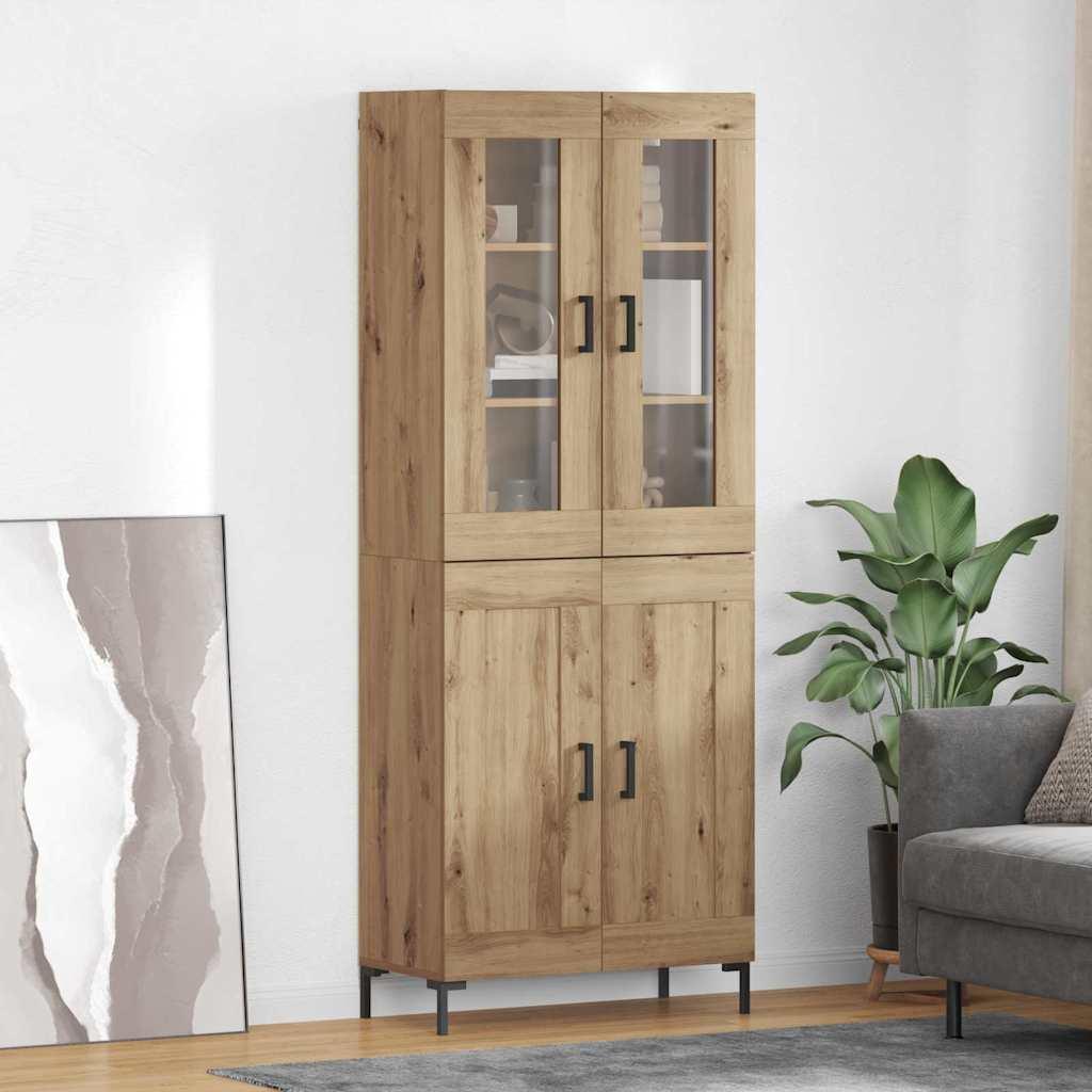 Highboard Vægmonteret 2 stk Artisan Egetræ 69,5 x 34 x 180 cm billede