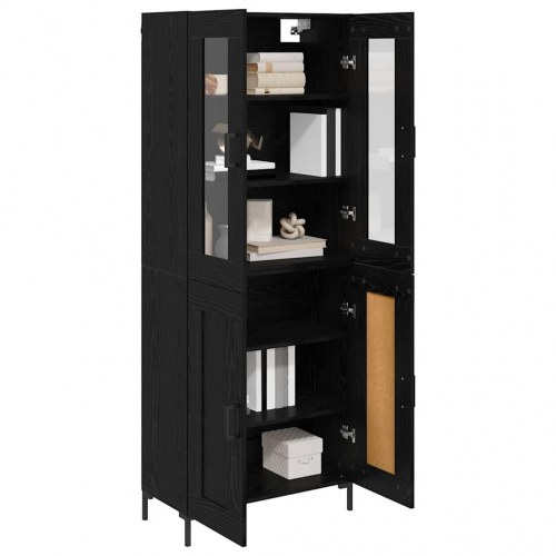 Highboard i 2 dele - sort eg 69,5 x 34 x 180 cm