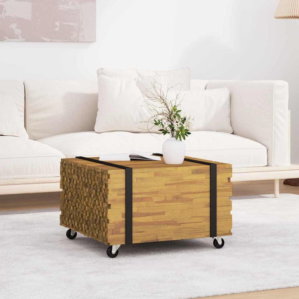 Sofabord Brun 60 x 60 x 38 cm Massiv Teaktræ billede