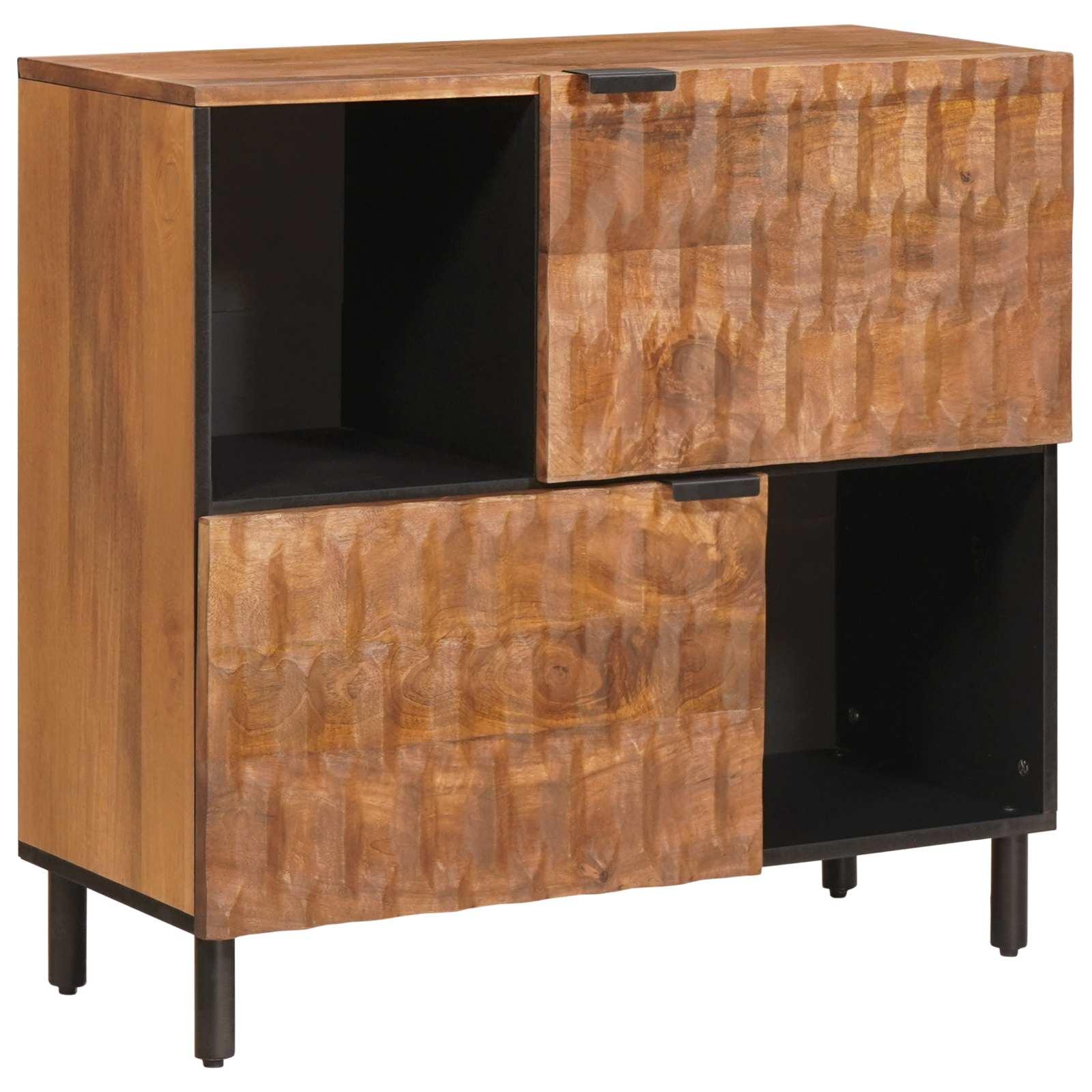 Sidebord Ensfarvet Acacia Brun Finish billede
