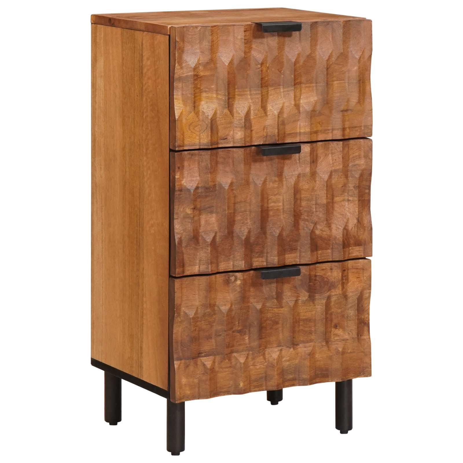 Sidebord Ensfarvet Acacia Brun Finish billede