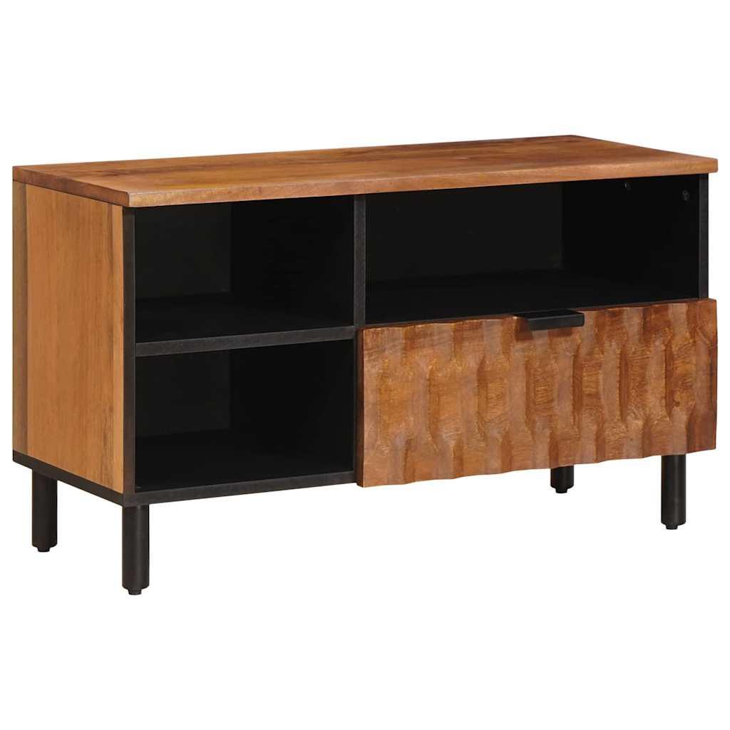 TV-skab Acacia Brun Finish 80 x 33,5 x 46 cm Massivt mangotræ billede
