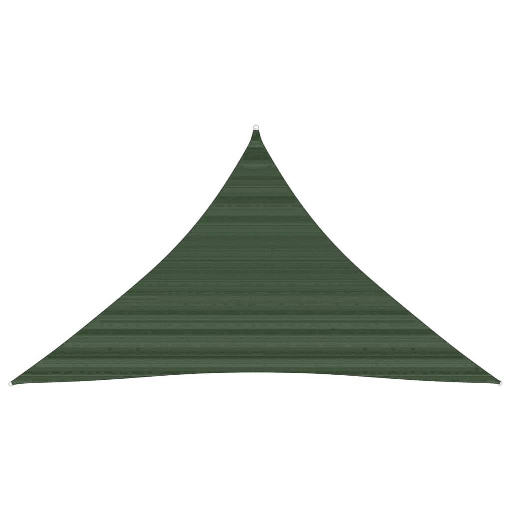 Solsejl 2,5x2,5x3,5 m 160 g/m² HDPE mørkegrøn