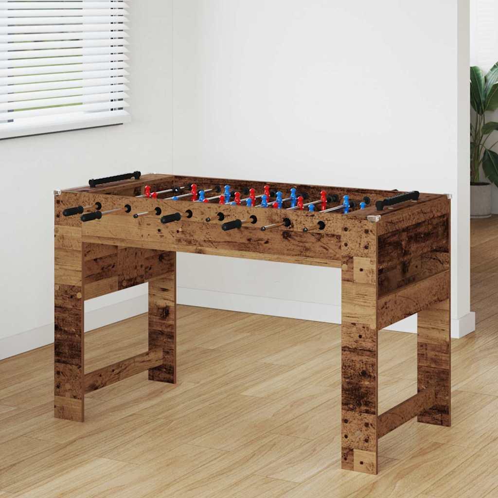 Fodboldbord Gammelt træ 125 x 60,5 x 80 cm Konstrueret træ billede