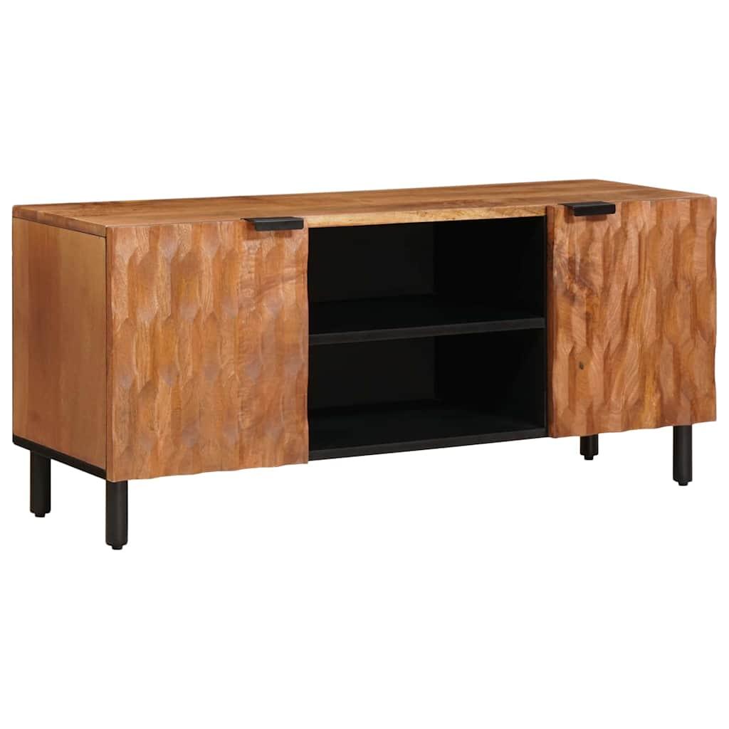 TV-skab Acacia Brun Finish 105 x 33,5 x 46 cm Massivt mangotræ billede