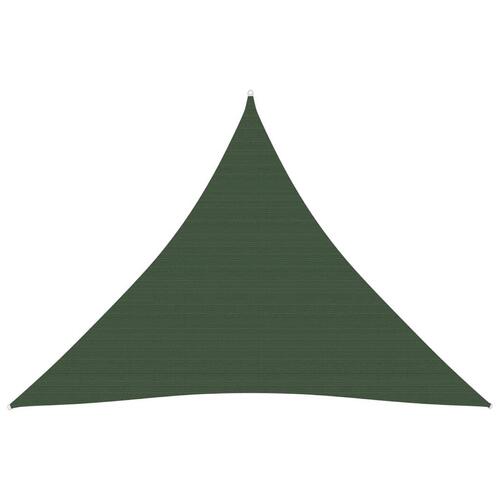 Solsejl 3,6x3,6x3,6 m 160 g/m² HDPE mørkegrøn