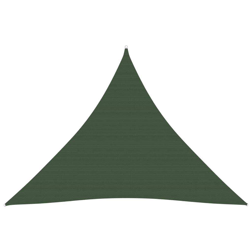 Solsejl 3,6x3,6x3,6 m 160 g/m² HDPE mørkegrøn