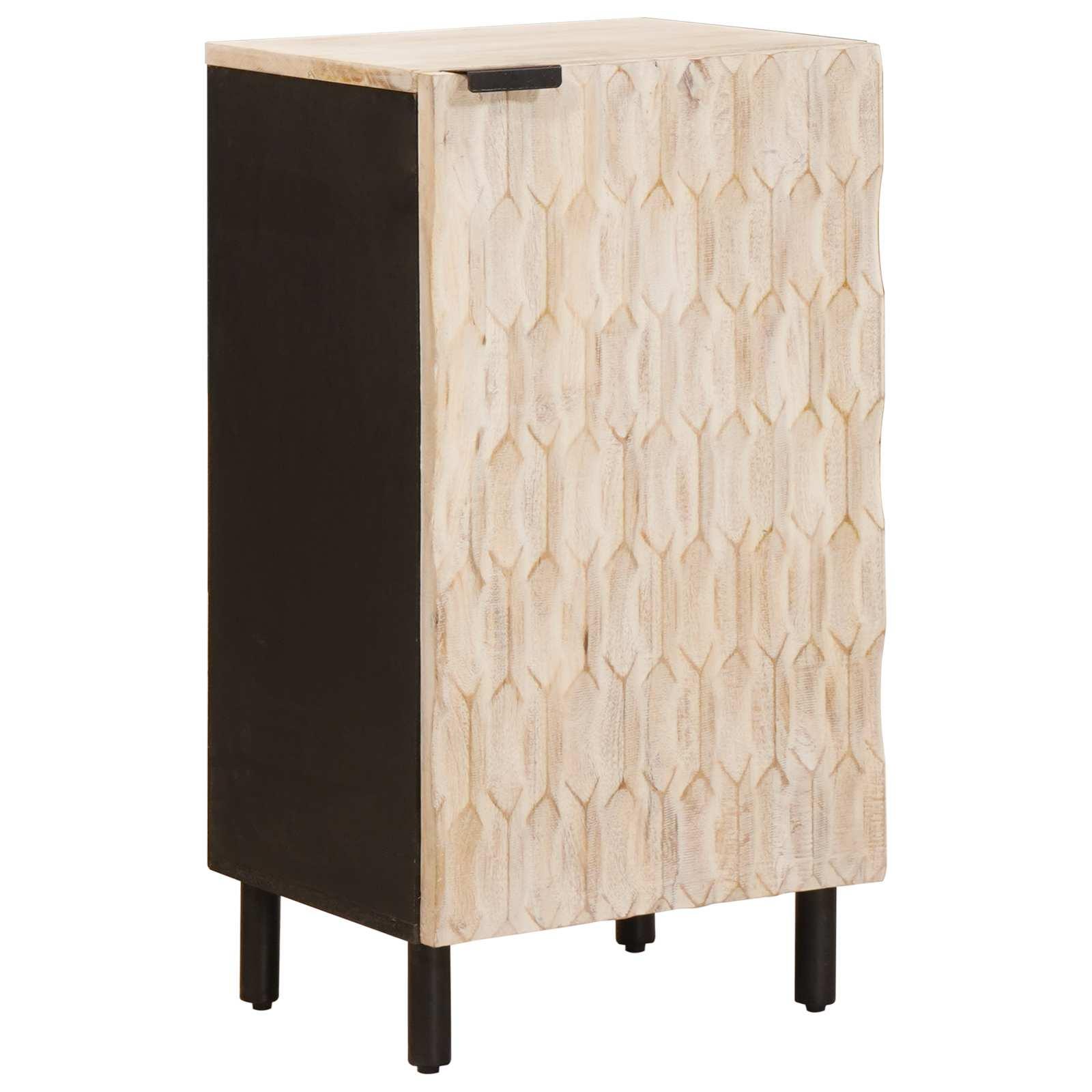 Sidebord Ensfarvet Hvid Vask Finish billede