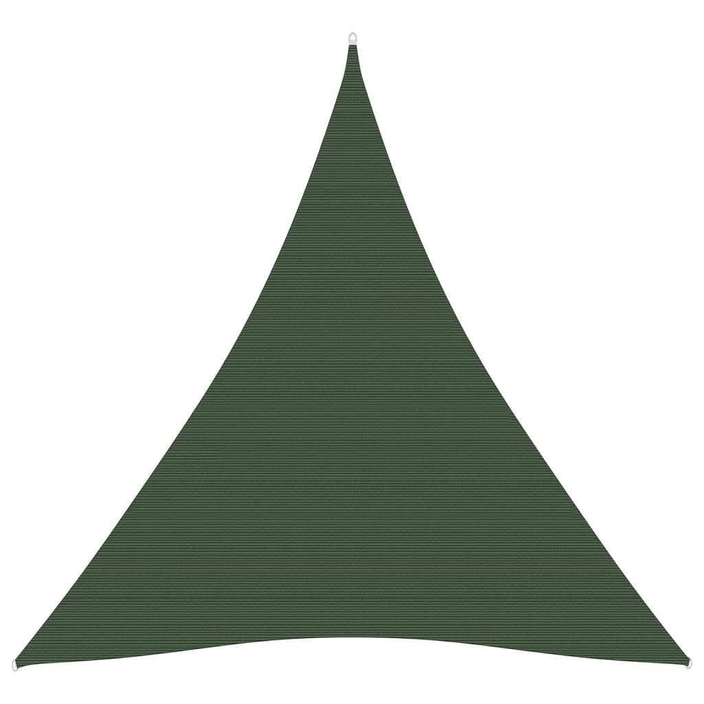 Solsejl 3x4x4 m 160 g/m² HDPE mørkegrøn