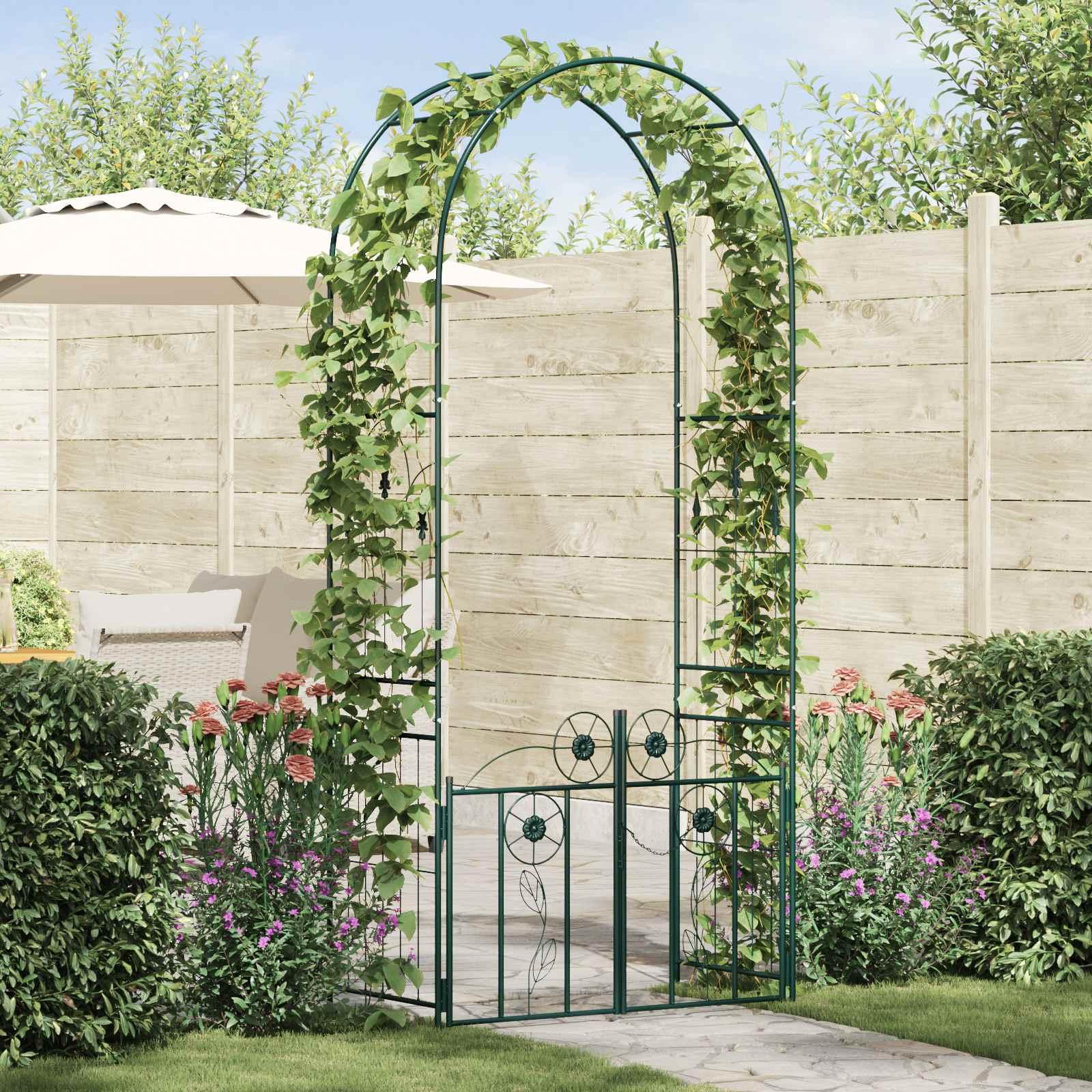 Havebue Ensfarvet Grøn 102 x 50 x 218 cm billede