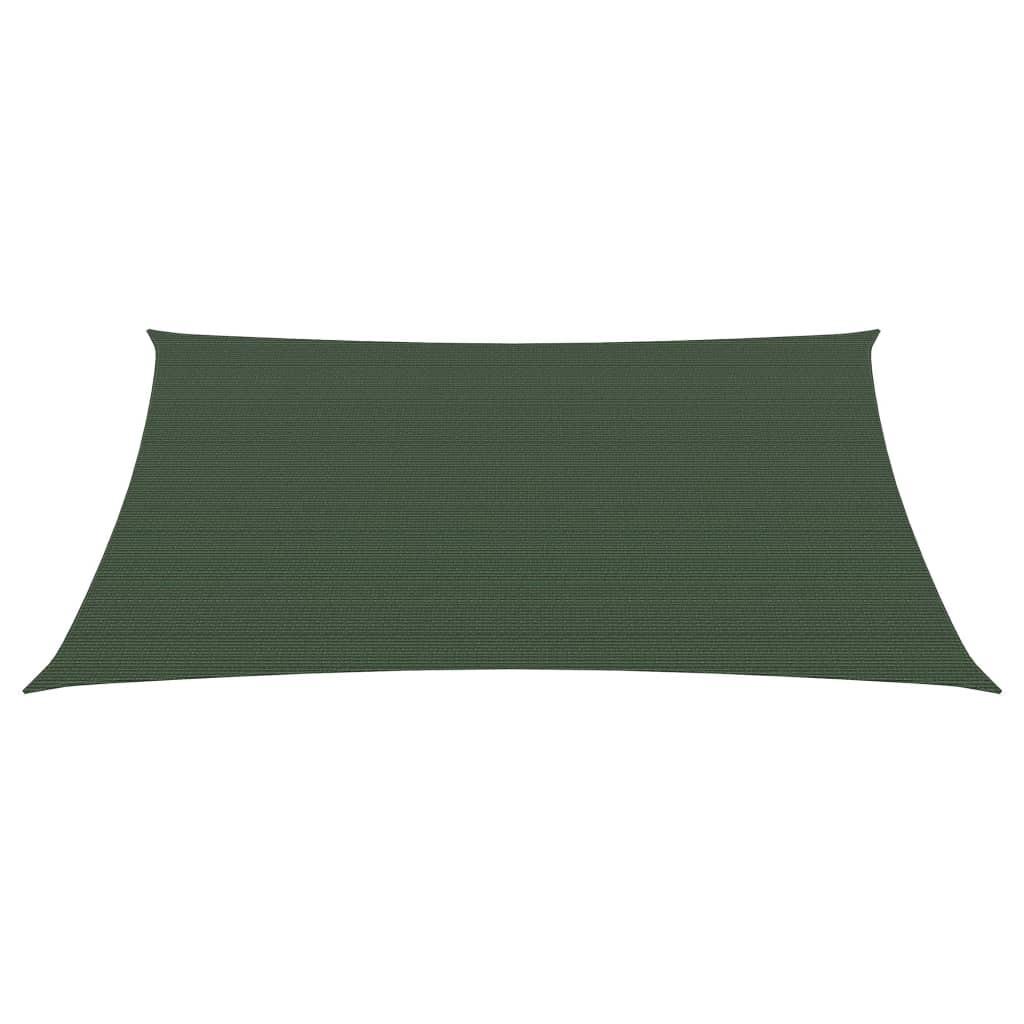 Solsejl 3/4x3 m 160 g/m² HDPE mørkegrøn