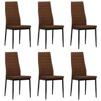 Spisebordsstole 6 stk. stof brun