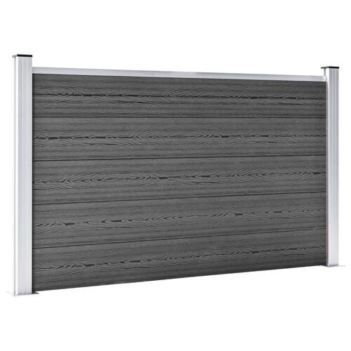 Hegnspanelsæt 526x105 cm WPC sort