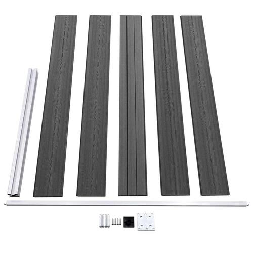 Hegnspanelsæt 526x105 cm WPC sort