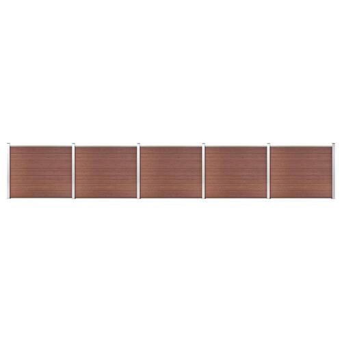 Hegnspanelsæt 872x146 cm WPC brun