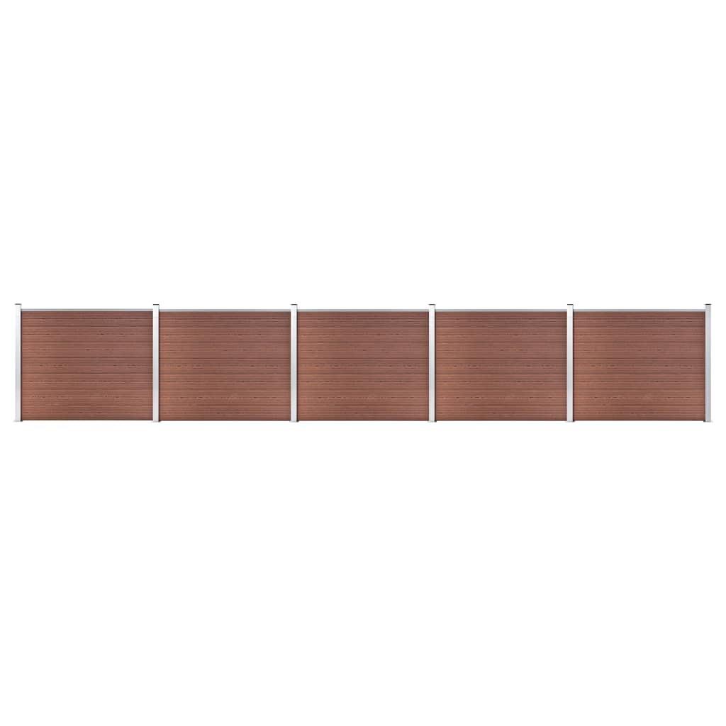 Hegnspanelsæt 872x146 cm WPC brun