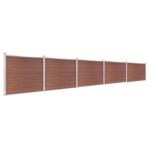 Hegnspanelsæt 872x146 cm WPC brun