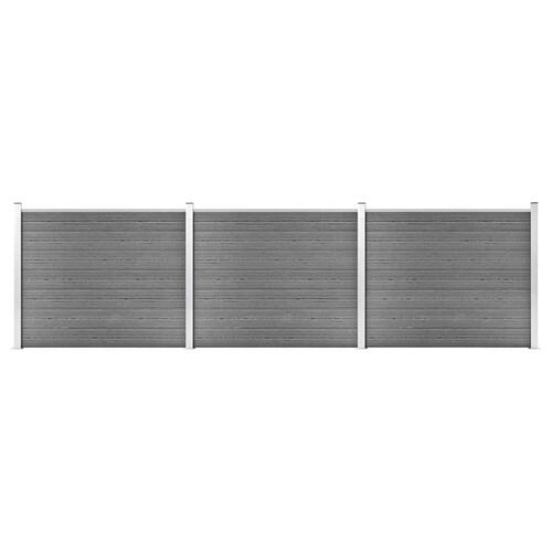 Hegnspanelsæt 526x146 cm WPC grå