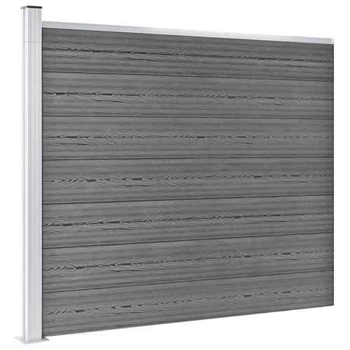 Hegnspanelsæt 526x146 cm WPC grå