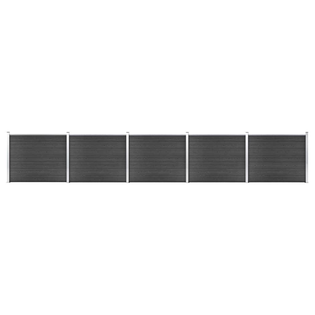 Hegnspanelsæt 872x146 cm WPC grå