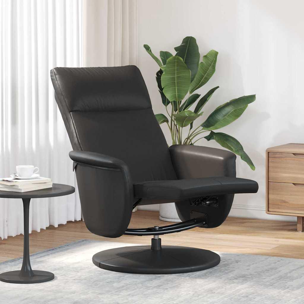 Massage Lænestol Sort 71 x 90 x 105 cm Faux læder billede