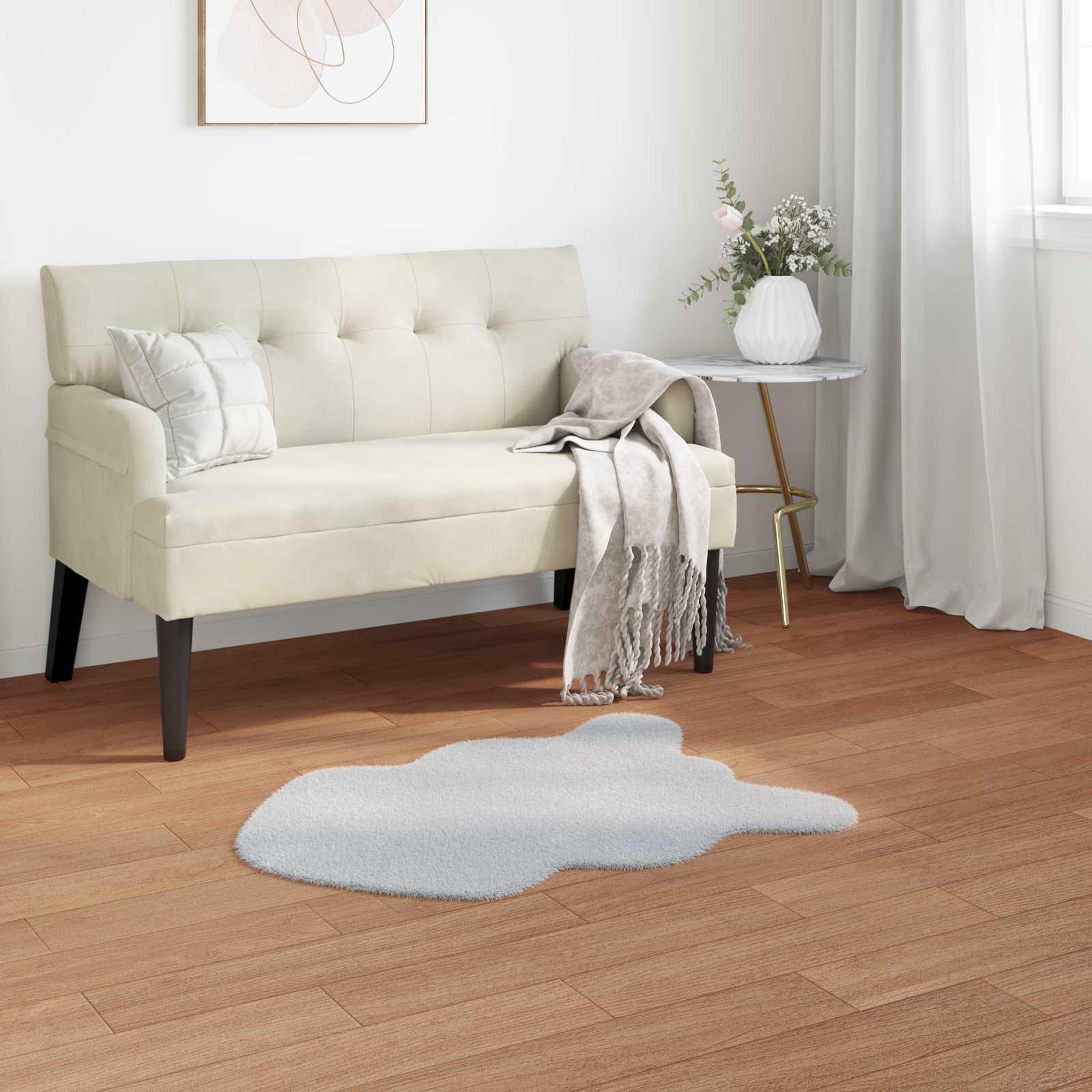 Faux Kanin Pels Tæppe Olite Grå 60 x 90 cm Polyester billede
