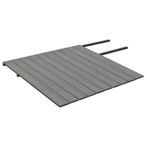Terrassebrædder med tilbehør WPC 20 m² 2,2 m brun og grå