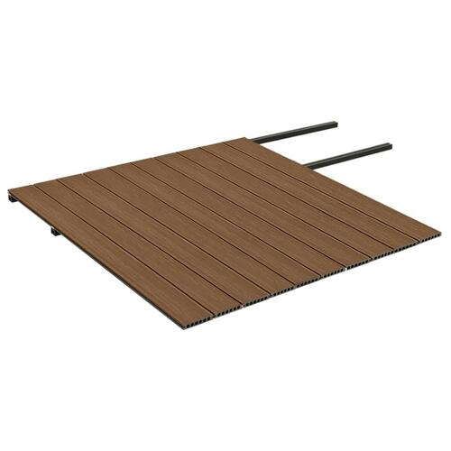 Terrassebrædder med tilbehør WPC 20 m² 2,2 m brun og grå